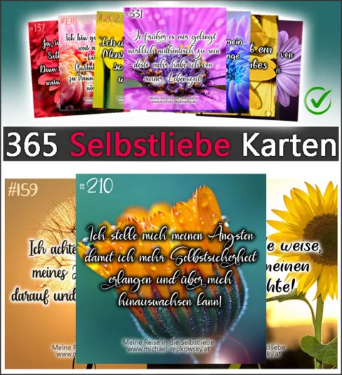 Beispiel einer Selbstliebe-Affirmationskarte von Michael Repkowsky