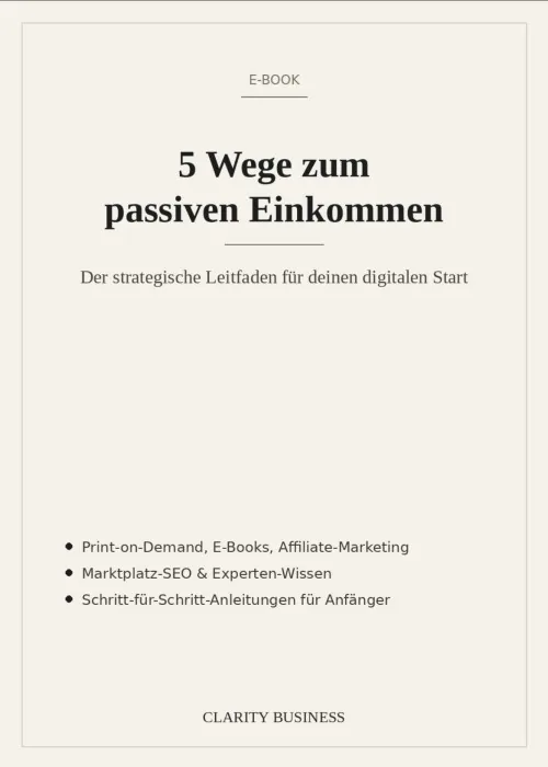 Produktbild 5 Wege zum passiven Einkommen, PDF-Guide