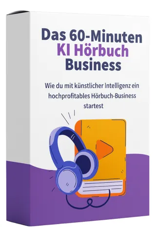 E-Book-Cover Das 60-Minuten KI Hörbuch Business mit Kopfhörern