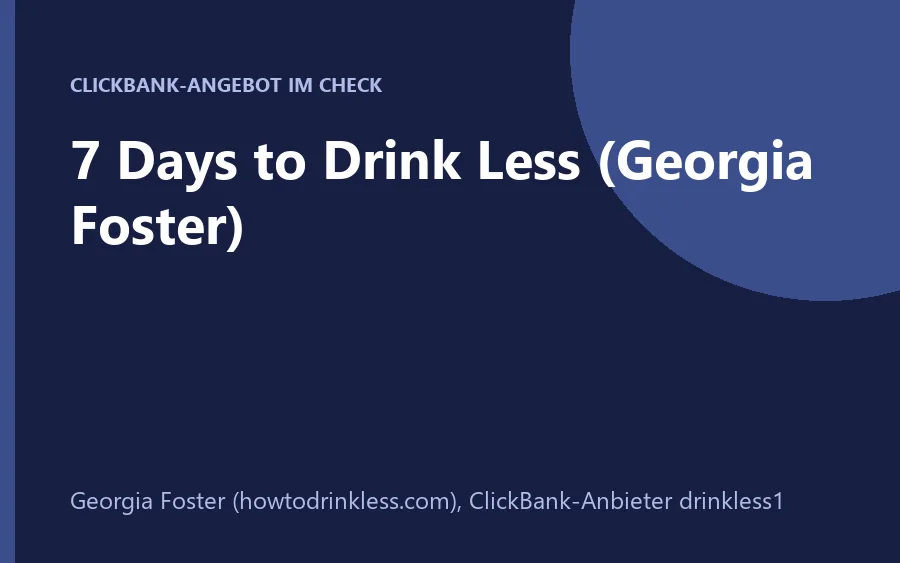 Produktbild Audioprogramm 7 Days to Drink Less