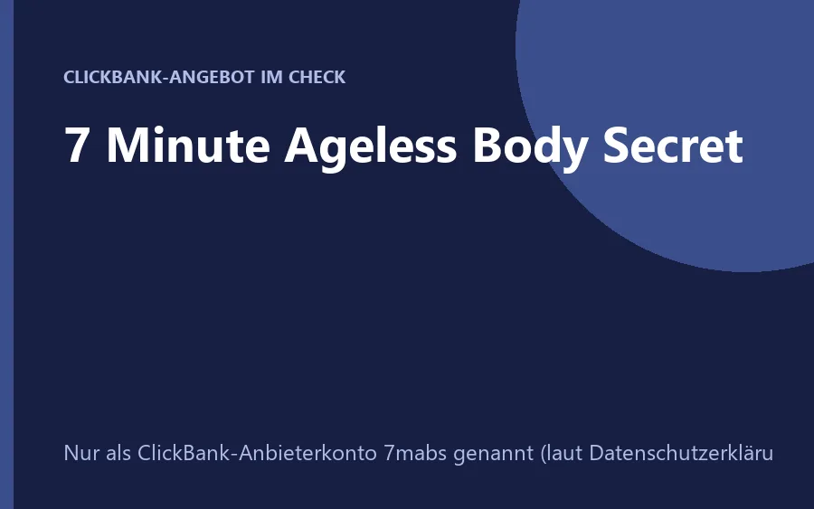 Produktbild 7 Minute Ageless Body Secret