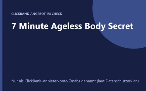 Produktbild 7 Minute Ageless Body Secret