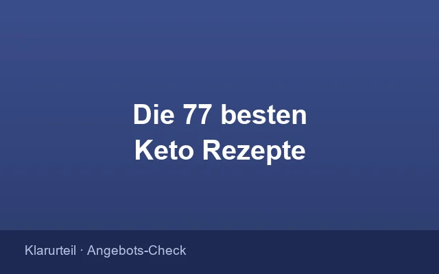 Bestellformular der Gratis-Aktion Die 77 besten Keto Rezepte