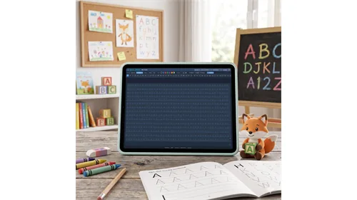 Startbildschirm der Lern-App ABC-Fuchs Schreiben lernen