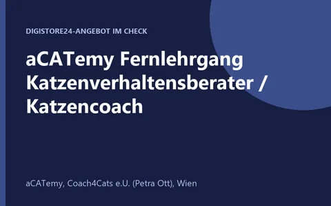 Produktbild aCATemy Fernlehrgang Katzenverhaltensberater