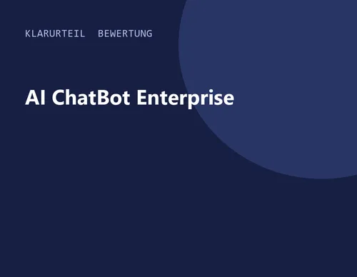 Titelgrafik von Klarurteil zur Bewertung von AI ChatBot Enterprise