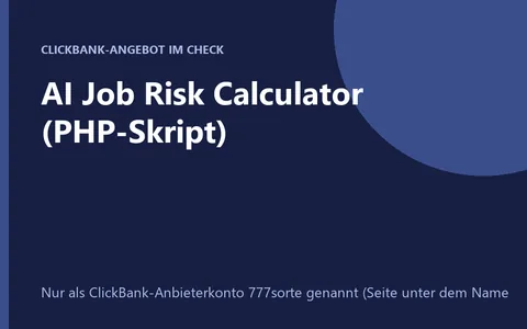 Verkaufsseite des AI Job Risk Calculator PHP-Skripts