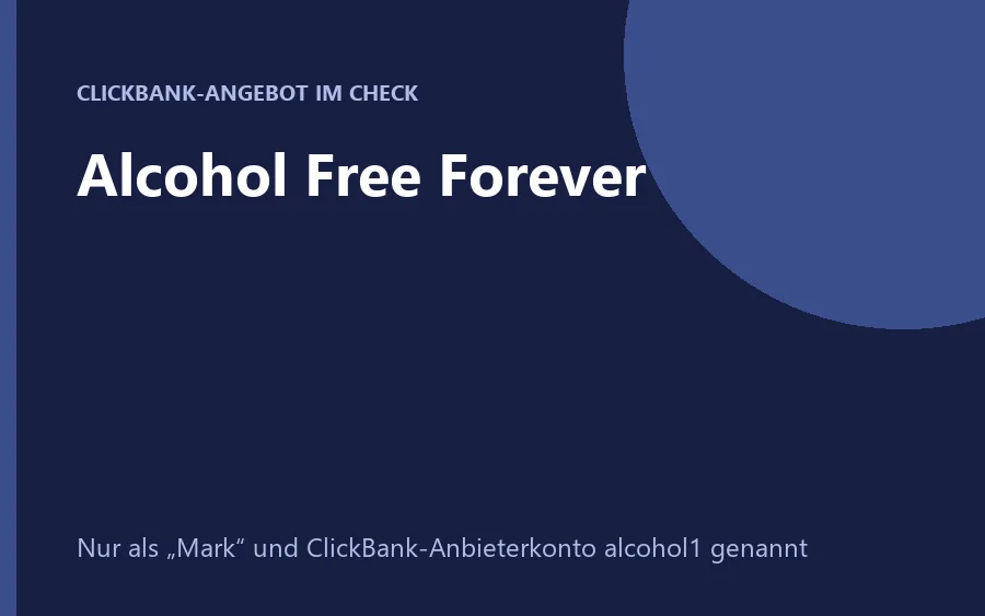 Programm Alcohol Free Forever