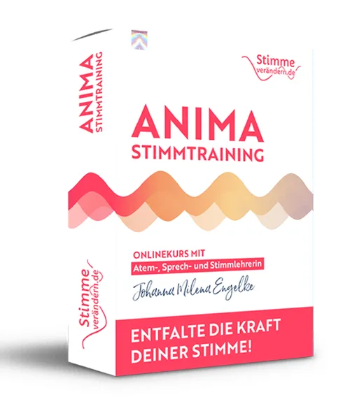 Produktbox des ANIMA Stimmtraining Onlinekurses mit Johanna Milena Engelke