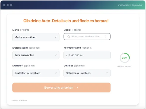 Produktbild Ankava Autoankauf-Widget