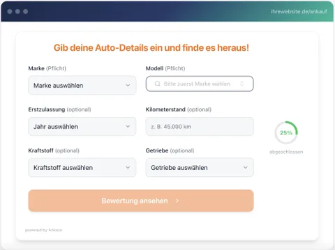 Produktbild Ankava Autoankauf-Widget