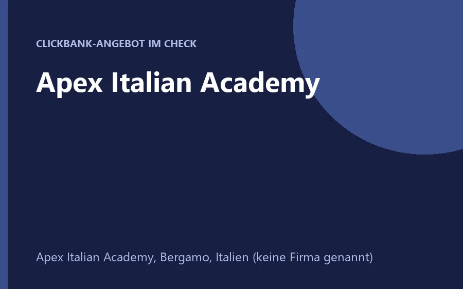 Online-Italienischkurs Apex Italian Academy