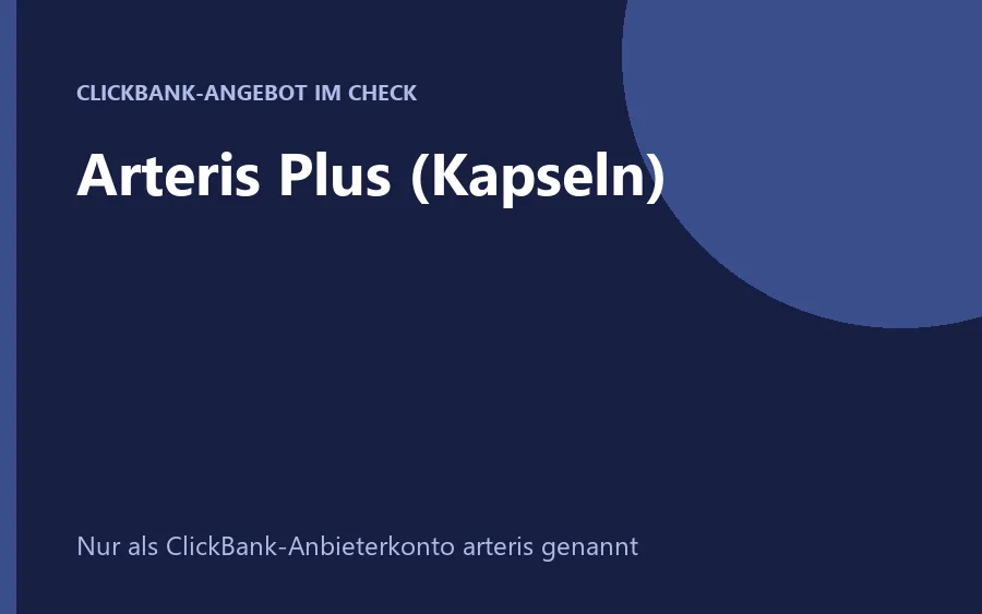 Produktbild Nahrungsergänzung Arteris Plus