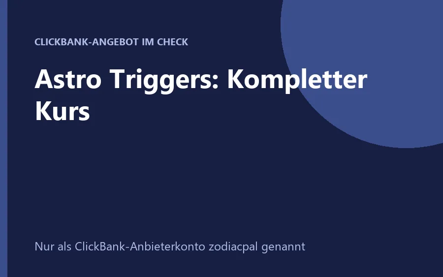 Produktbild Astro Triggers Sternzeichen-Kurs