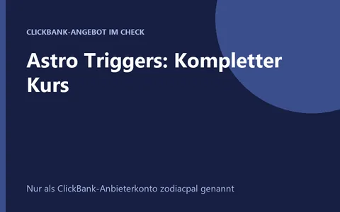 Produktbild Astro Triggers Sternzeichen-Kurs