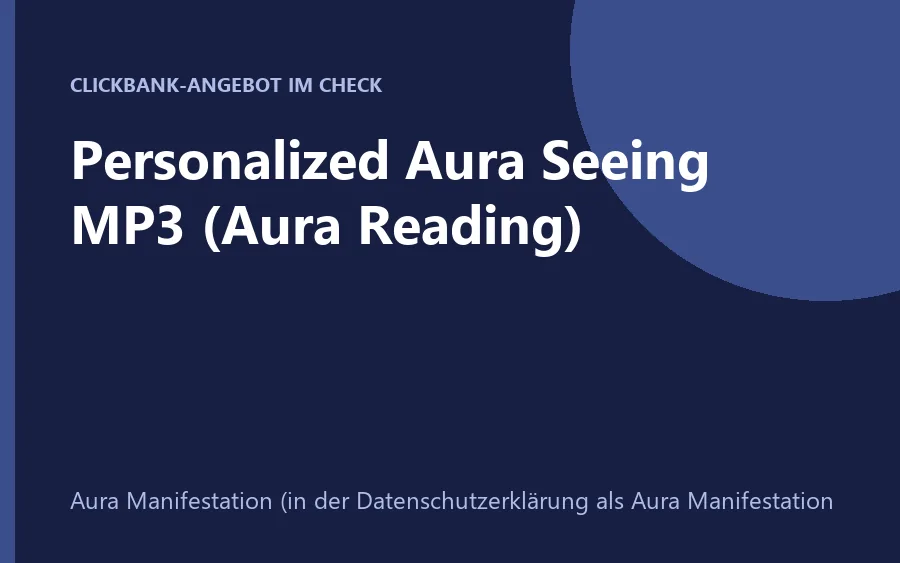 Angebot Personalized Aura Seeing MP3 von Aura Manifestation