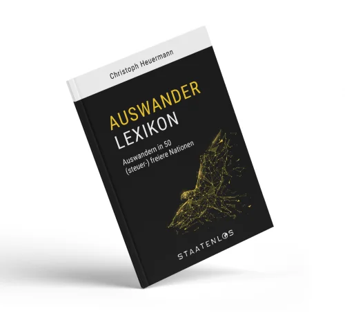 Cover des Auswander Lexikons von Staatenlos
