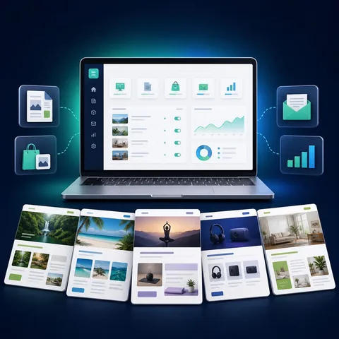 Illustration des Dashboards von Automated Income Sites Starter