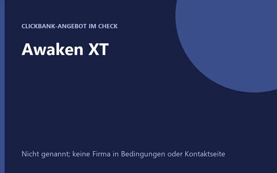 Awaken XT Zirbeldrüsen-Ergänzung Flasche