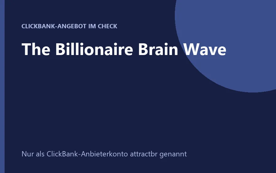 Produktbild The Billionaire Brain Wave