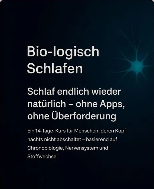Titelbild des Audio-Kurses Bio-logisch Schlafen mit dem Untertitel Schlaf endlich wieder natürlich