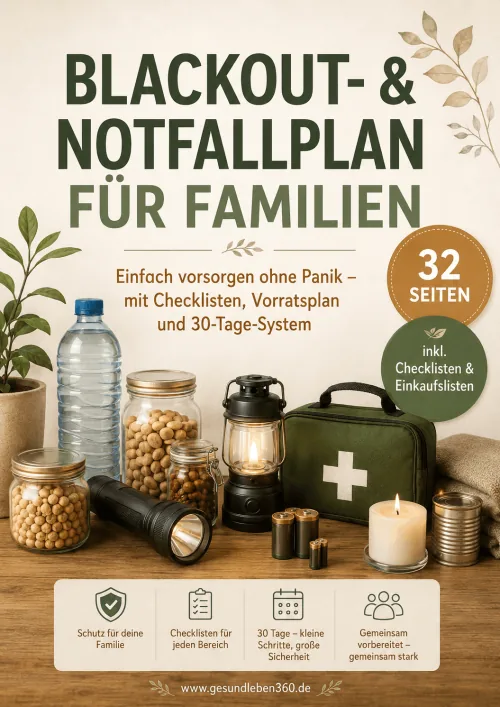 Blackout- und Notfallplan für Familien als digitales PDF von Gesund Leben 360