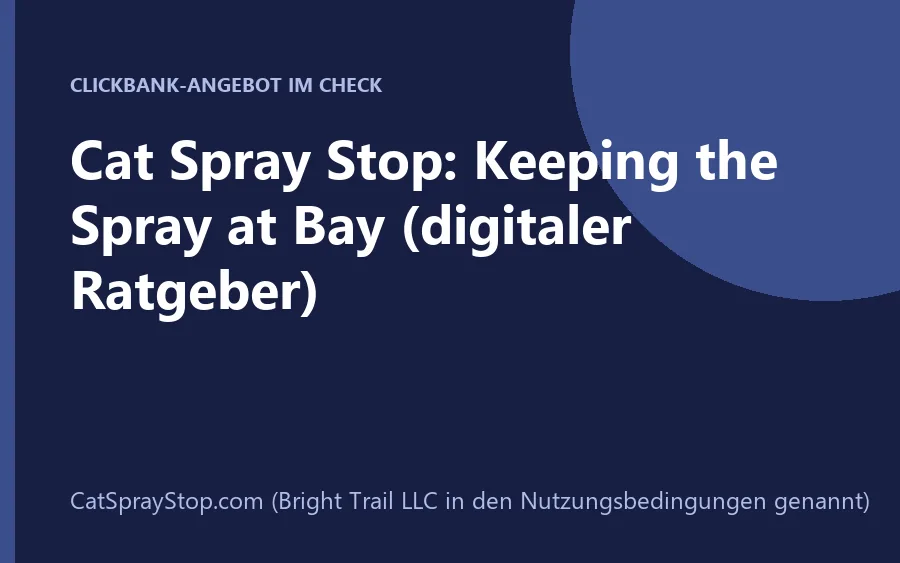Produktbild Cat Spray Stop Ratgeber