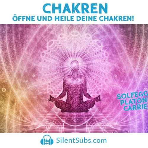 Produktbild des Chakren Gesamtpakets von SilentSubs mit leuchtender Meditationsfigur
