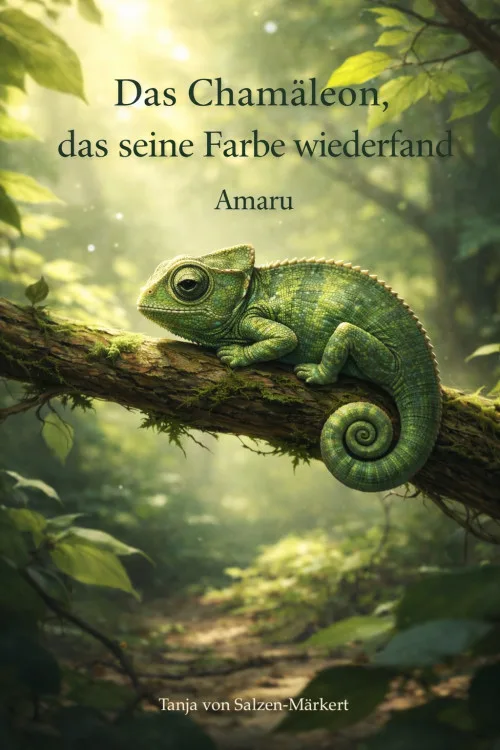 Titel des Kinder-E-Books Das Chamäleon, das seine Farbe wiederfand