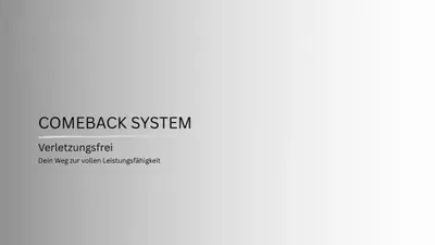 Produktbild Comeback System (nach Kreuzbandriss zurück auf den Platz)