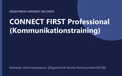 Produktbild CONNECT FIRST Professional Kommunikationstraining