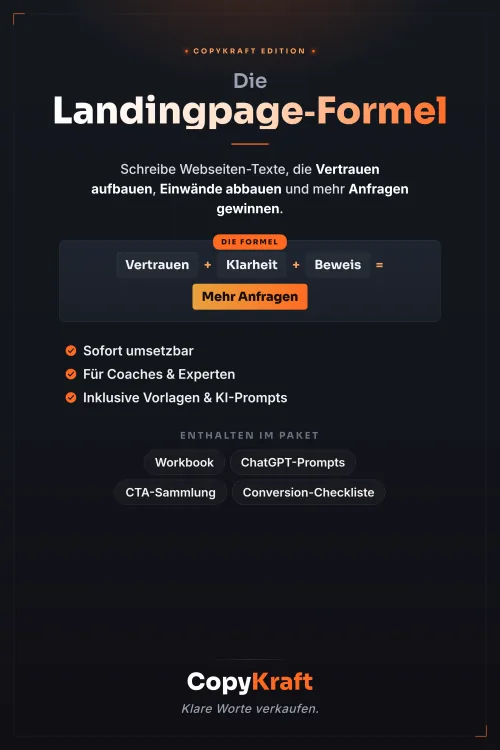 Produktbild Die Landingpage-Formel von Copykraft