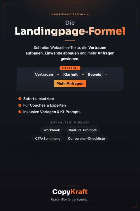Produktbild Die Landingpage-Formel von Copykraft