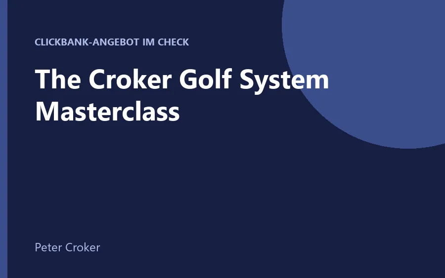 Produktbild The Croker Golf System Masterclass