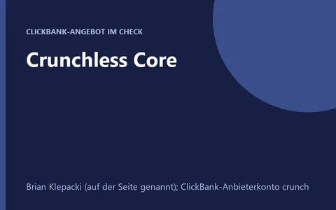 Produktbild Crunchless Core, Core-Trainingsprogramm