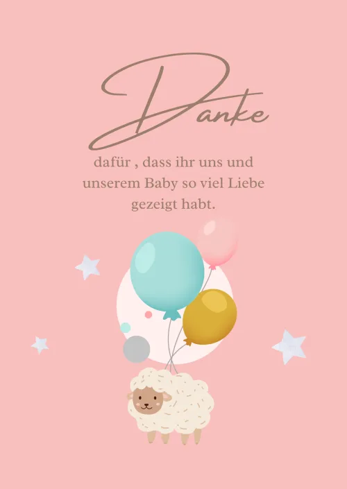 Digitale Dankeskarte Danke fürs Kommen als Vorlage