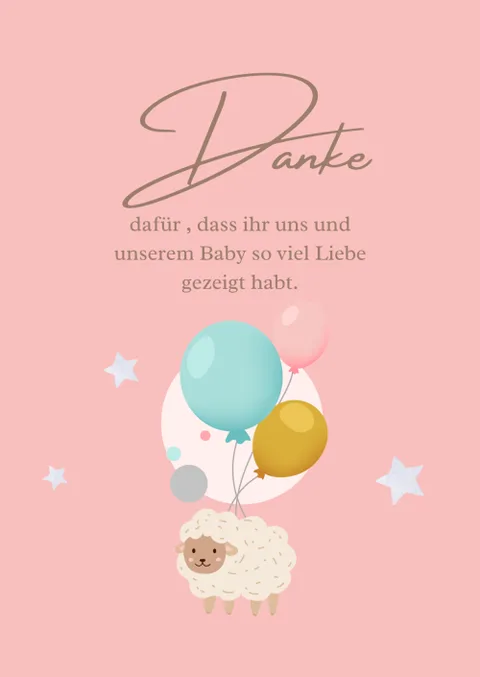 Digitale Dankeskarte Danke fürs Kommen als Vorlage