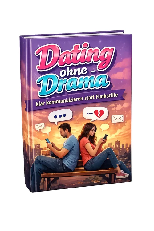 Cover des PDF-Ratgebers „Dating ohne Drama“ von RatgeberPlatz