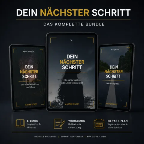 Cover des Bundles Dein nächster Schritt mit E-Book, Workbook und 30-Tage-Plan
