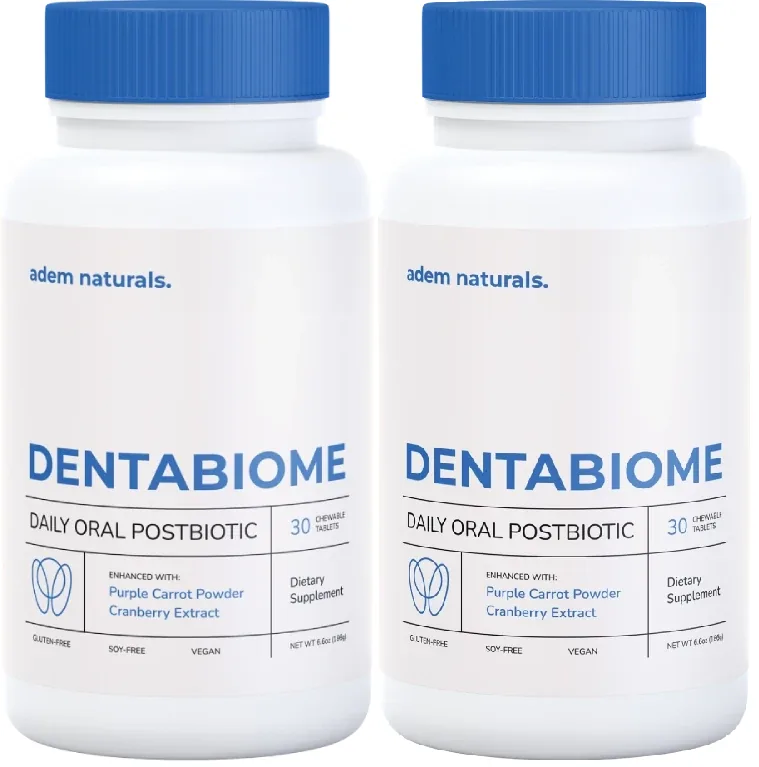 DentaBiome orale Postbiotika-Kautabletten, 2-Flaschen-Paket