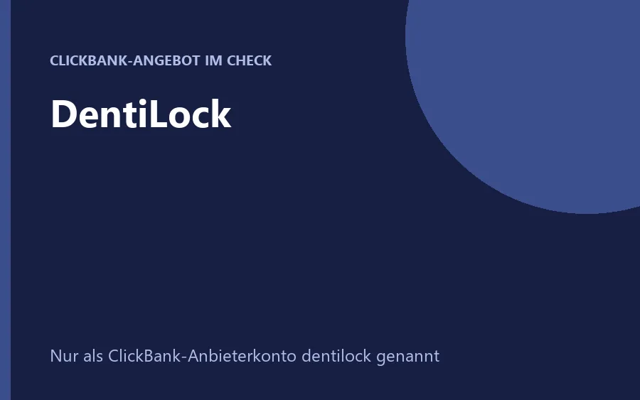 DentiLock Zahnpflege-Nahrungsergänzungsmittel als Tabletten
