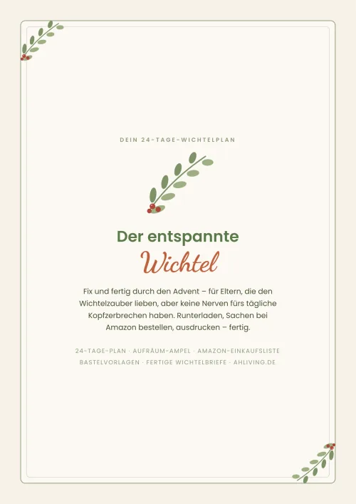 PDF Der entspannte Wichtel 24-Tage-Wichtelplan von ah.living