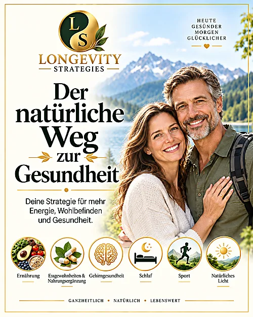 Titelbild des Kurses Der natürliche Weg zur Gesundheit mit dem Logo Longevity Strategies