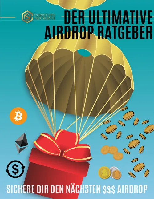 Titelbild des eBooks Der ultimative Airdrop Ratgeber mit Fallschirm und Krypto-Münzen