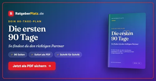 Buchcover „Die ersten 90 Tage – So findest du den richtigen Partner“ von RatgeberPlatz