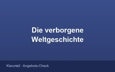 Bestellformular des Video-Seminars Die verborgene Weltgeschichte