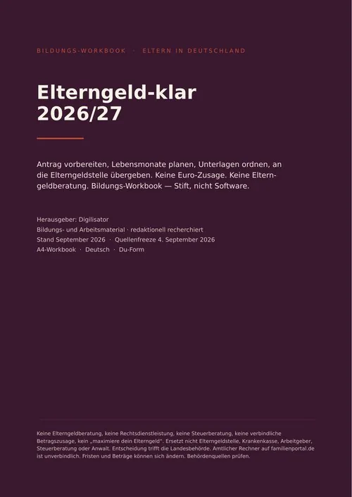 Cover des E-Books Elterngeld-klar 2026/27 für Eltern