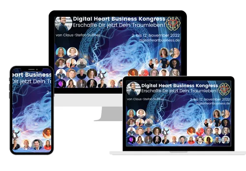 Produktmockup des Digital Heart Business VIP Pakets mit Bundle