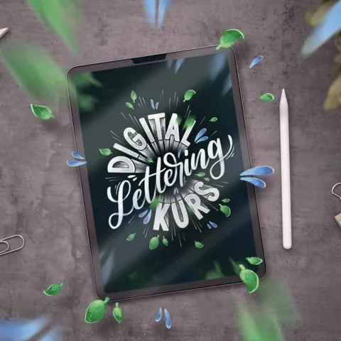 Produktbild des Digital Lettering Kurses für iPad und Procreate