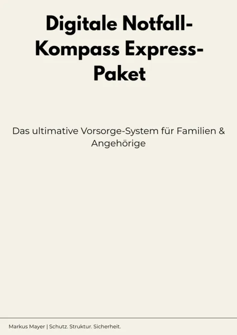 Produktbild Digitaler Notfall-Kompass, Vorsorge-System für den Ernstfall